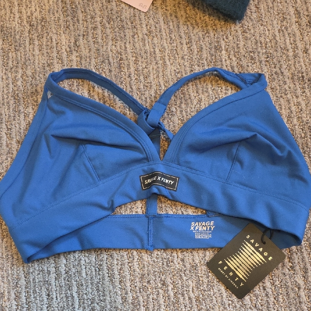 Savage X Fenty Hotline Blue Strappy Sport Bra Bra Intimates